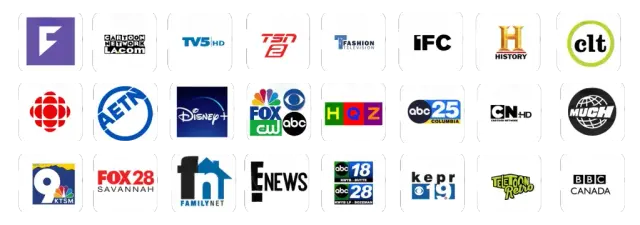 Channels available on IPTVZ