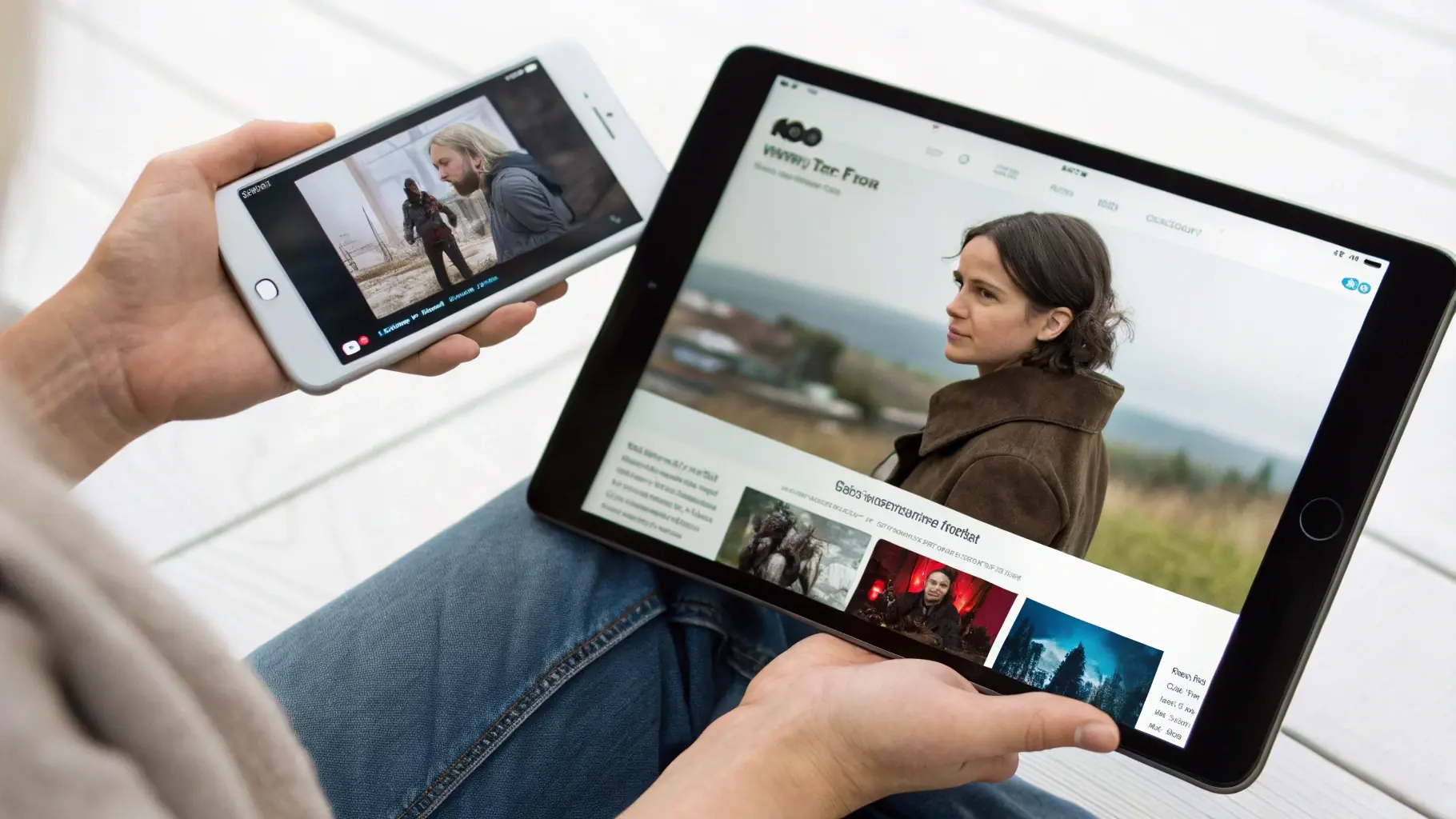 Watching IPTV on a phone and a tablet at the same time