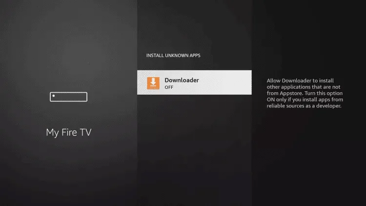 Enabling Downloader for Unknown Apps