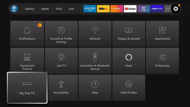Selecting My Fire TV